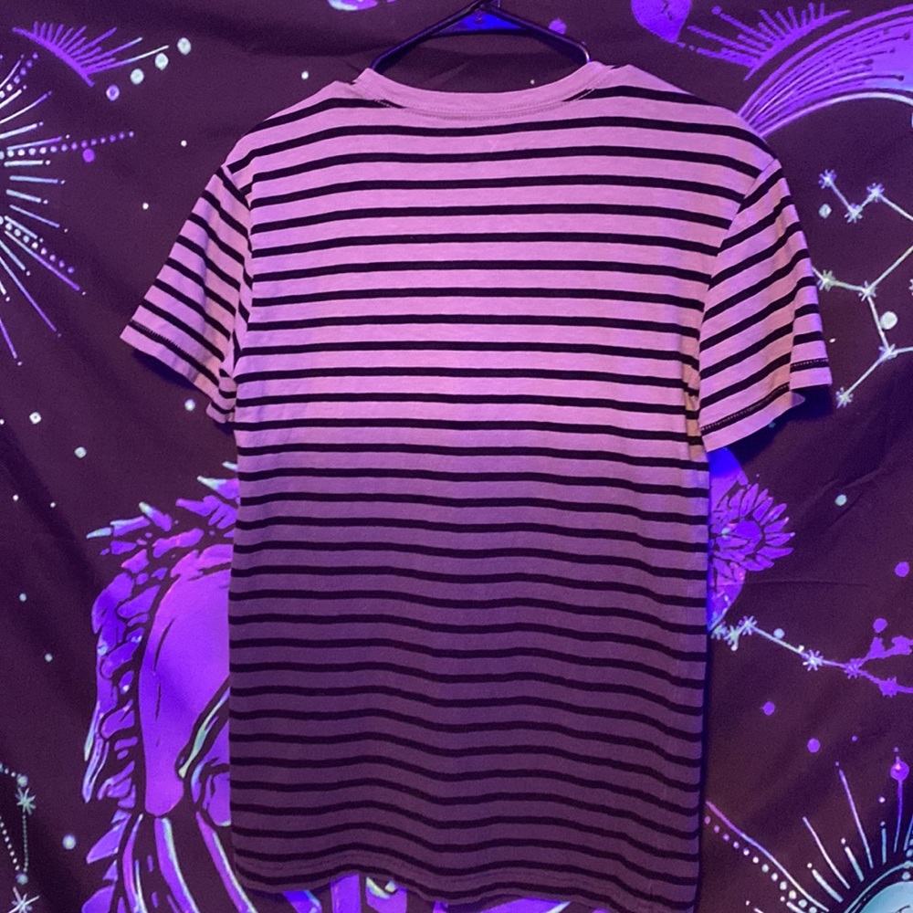 Grey and Black American Eagle striped T-shirt